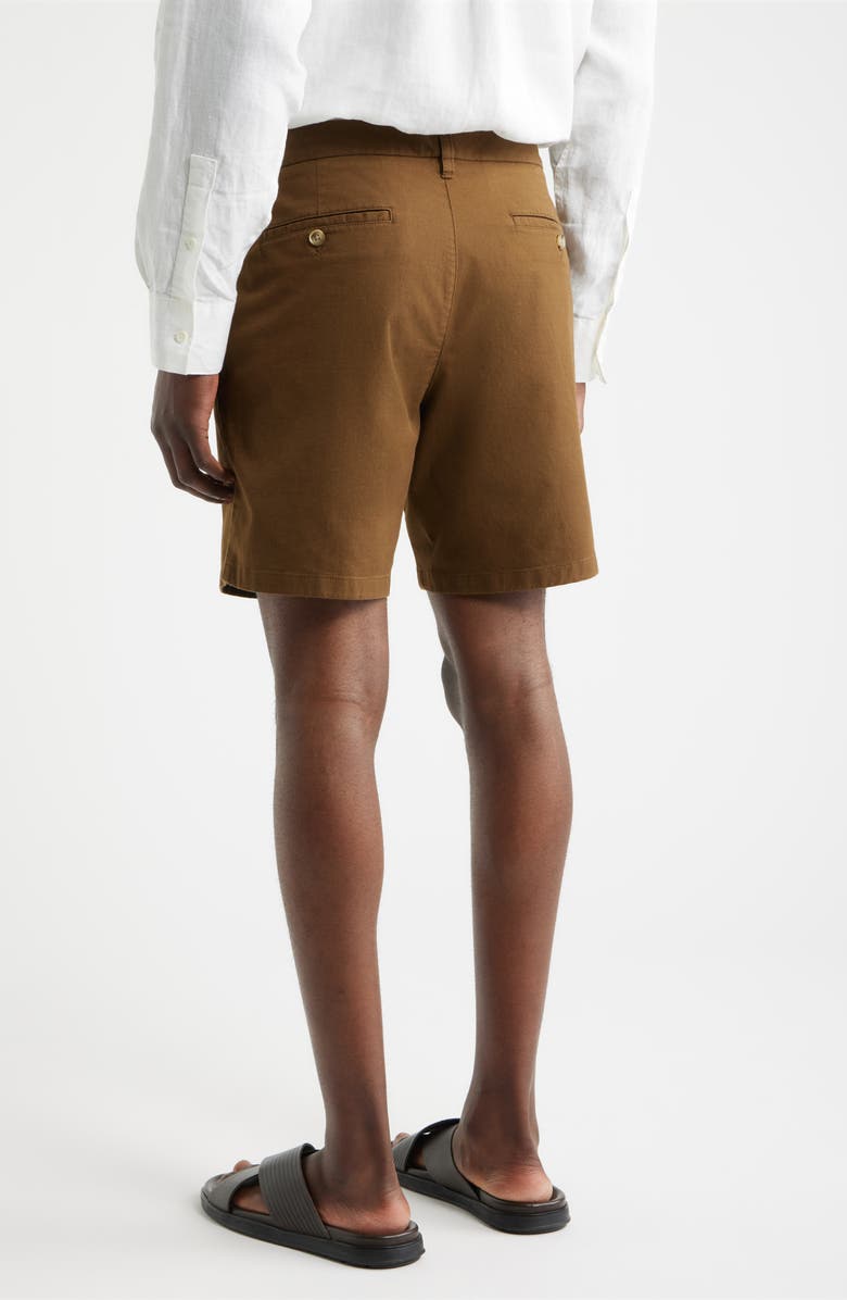 Nordstrom Stretch Cotton Chino Shorts, Alternate, color, Brown Desert