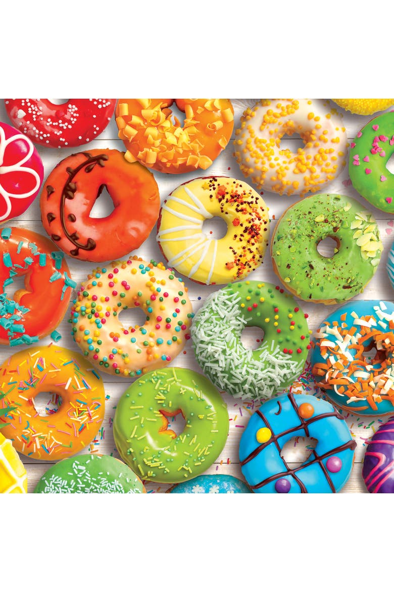Puzzle Tin Donut Rainbow 550 Piece Jigsaw, Alternate, color, Multicolored