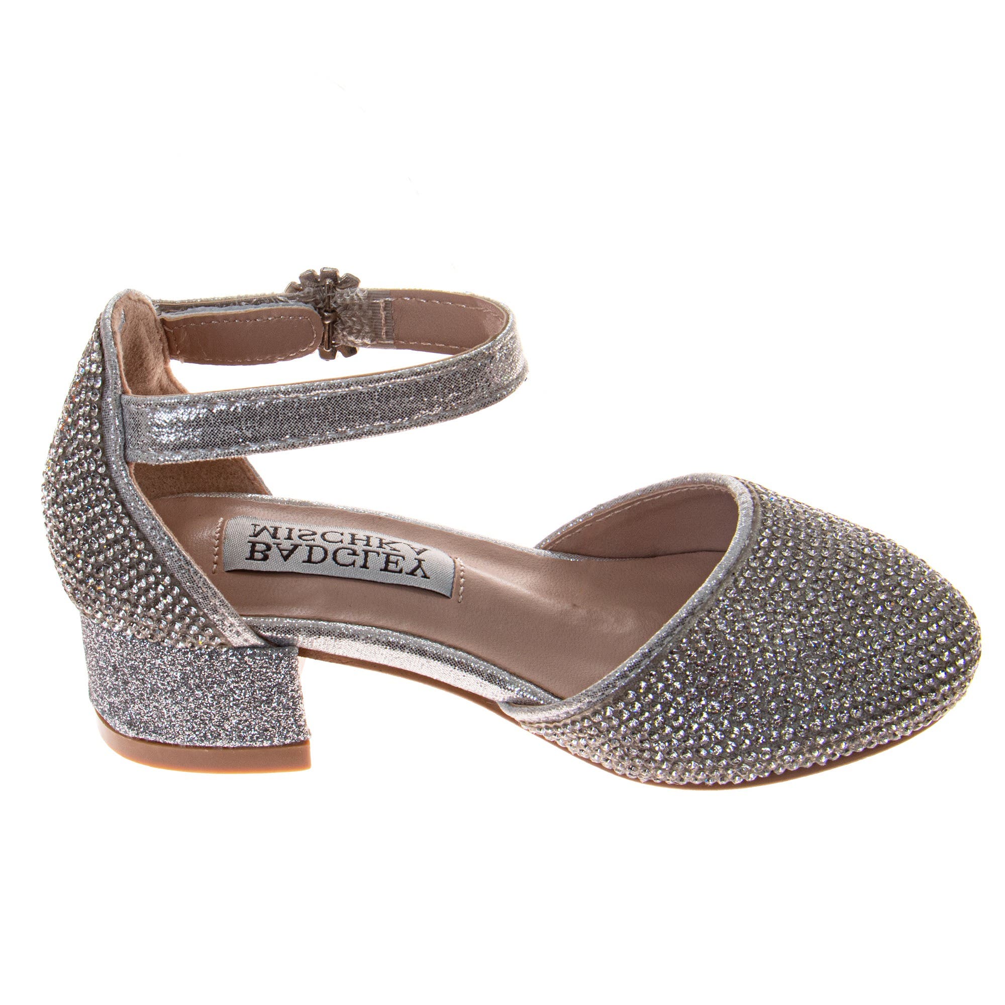 BADGLEY MISCHKA Dress Shoes for Girls, Alternate, color, Silver