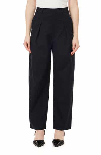 Pinstripe Barrel Leg Pants