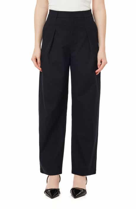 Pinstripe Barrel Leg Pants