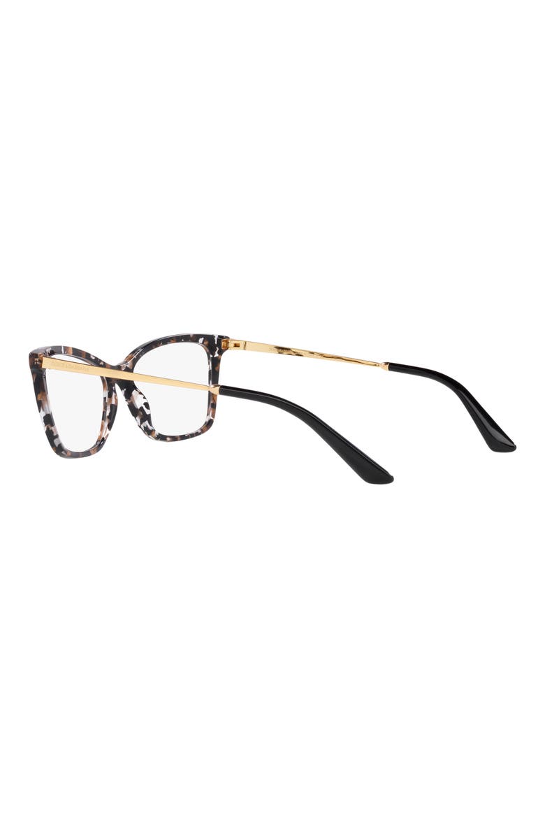 54mm Rectangular Optical Glasses, Alternate, color, BLACK GOLD