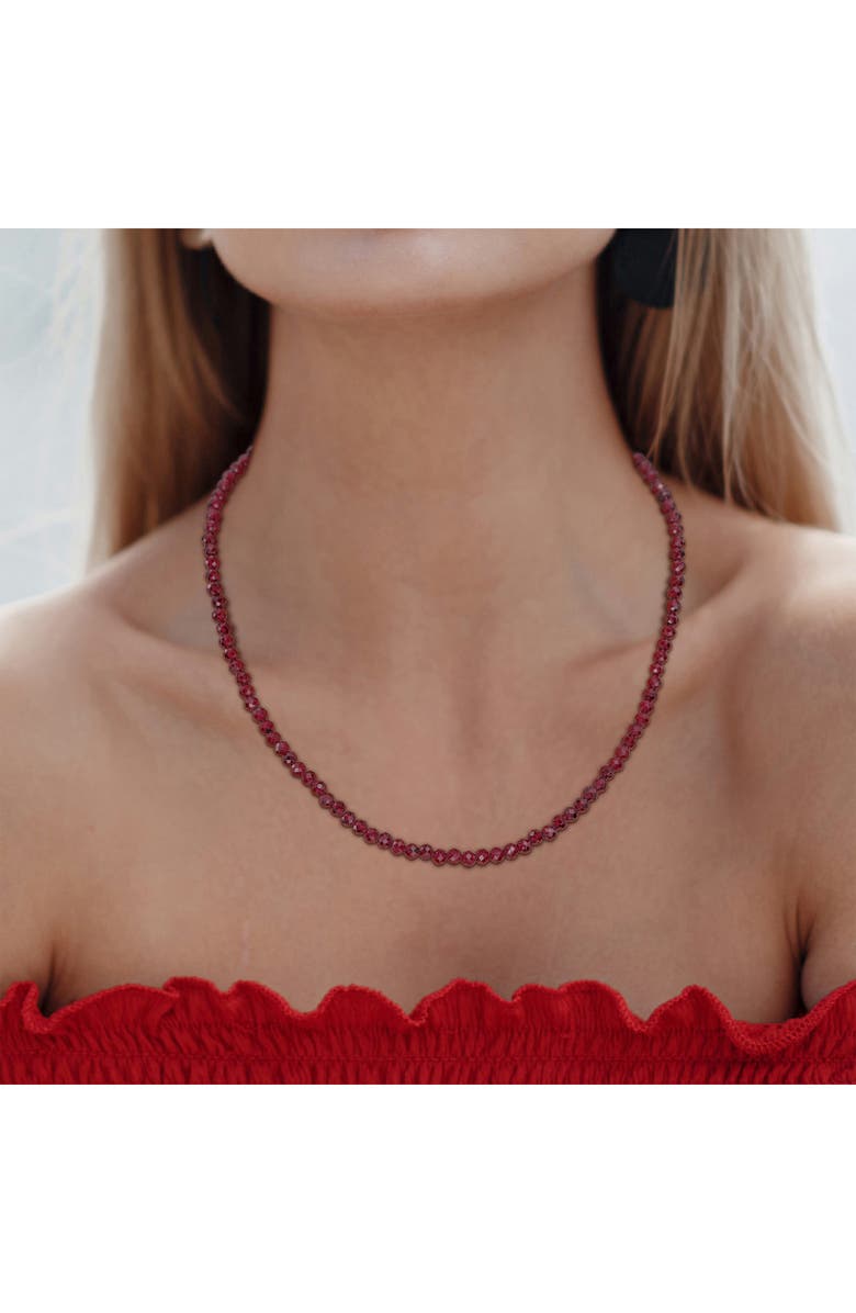 DELMAR Garnet Beaded Necklace & Bracelet Set, Alternate, color, 