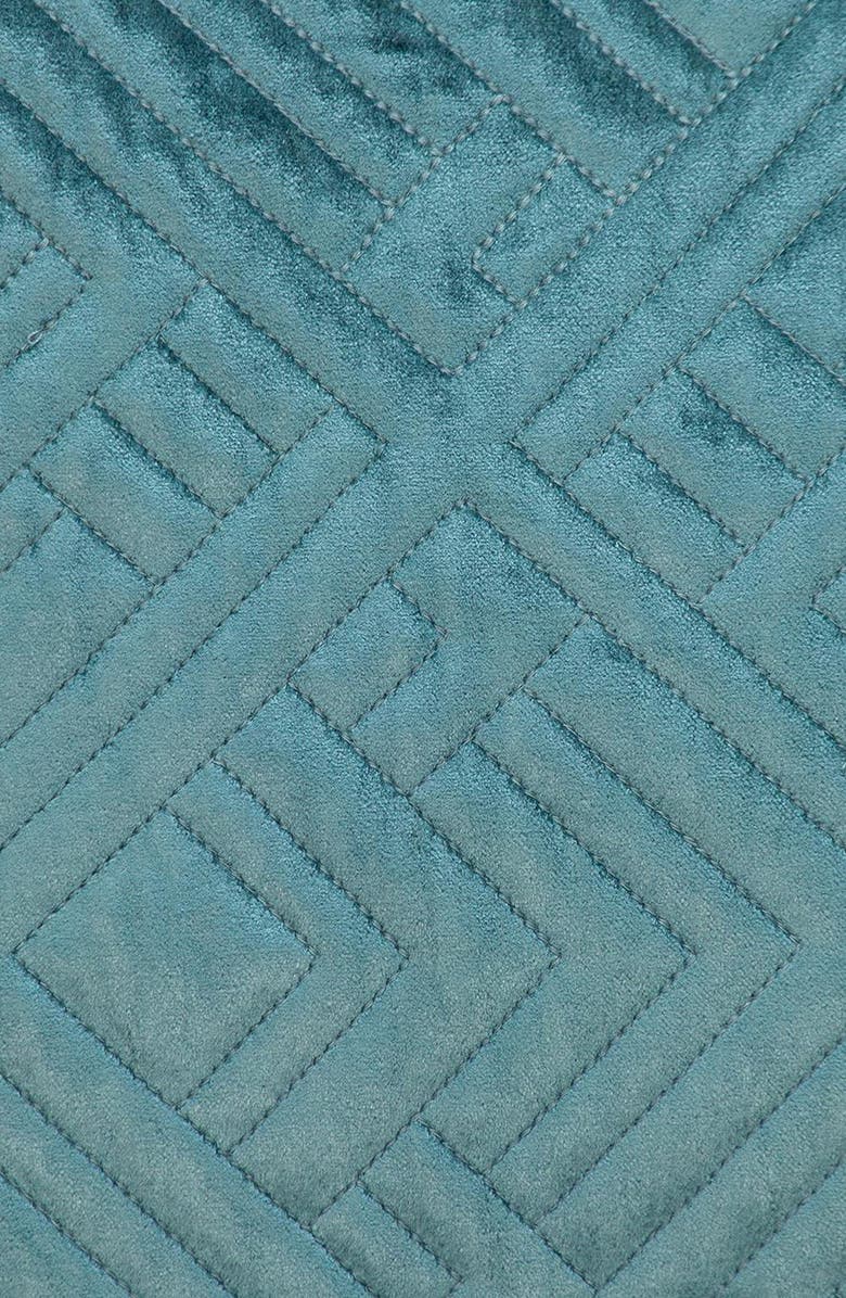 PARKLAND COLLECTION Tufted Velvet Decorative Pillow, Alternate, color, Teal