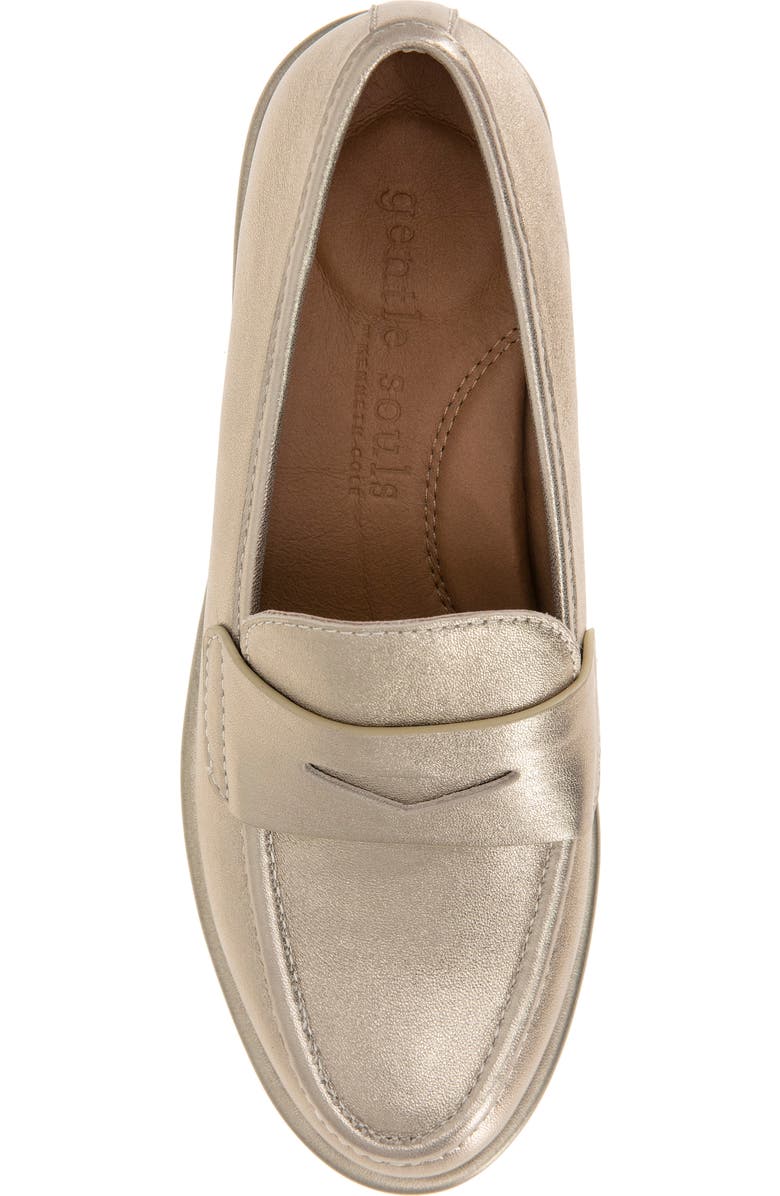 Gentle Souls Cybil Loafer, Alternate, color, Gravel Leather