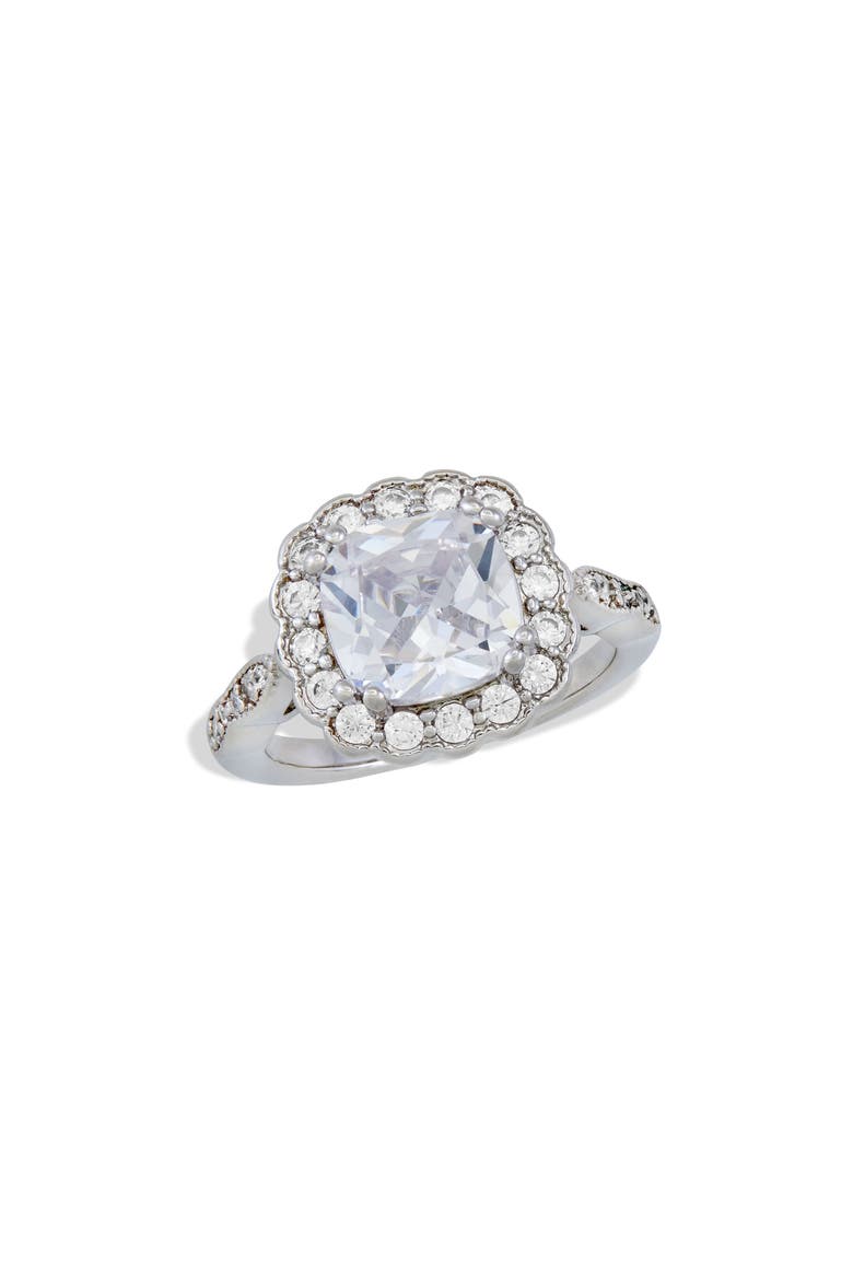 Halo Statement Ring, Main, color, WHITE