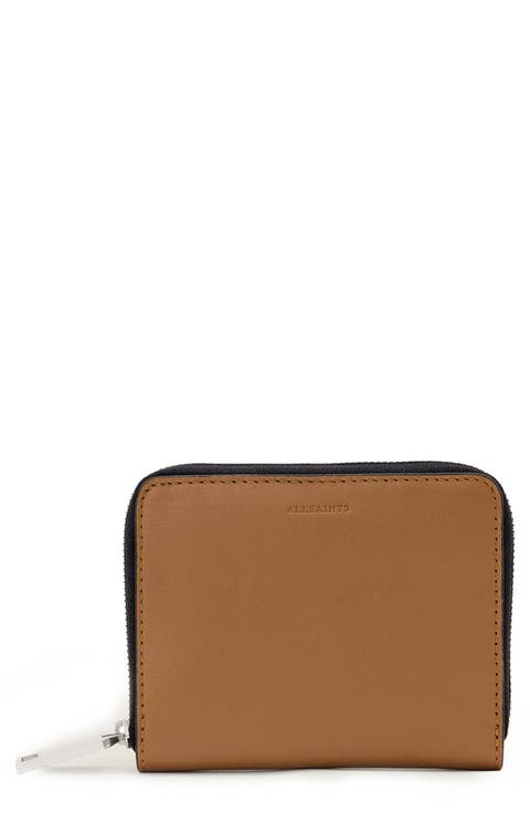 Lena Hex Leather Zip Wallet