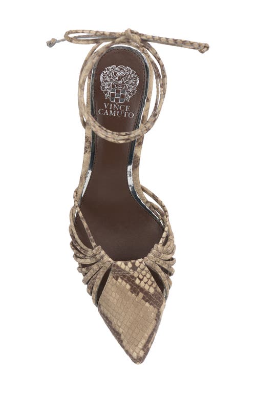 Vince Camuto Kota Ankle-wrap Kitten Heels In Taupe