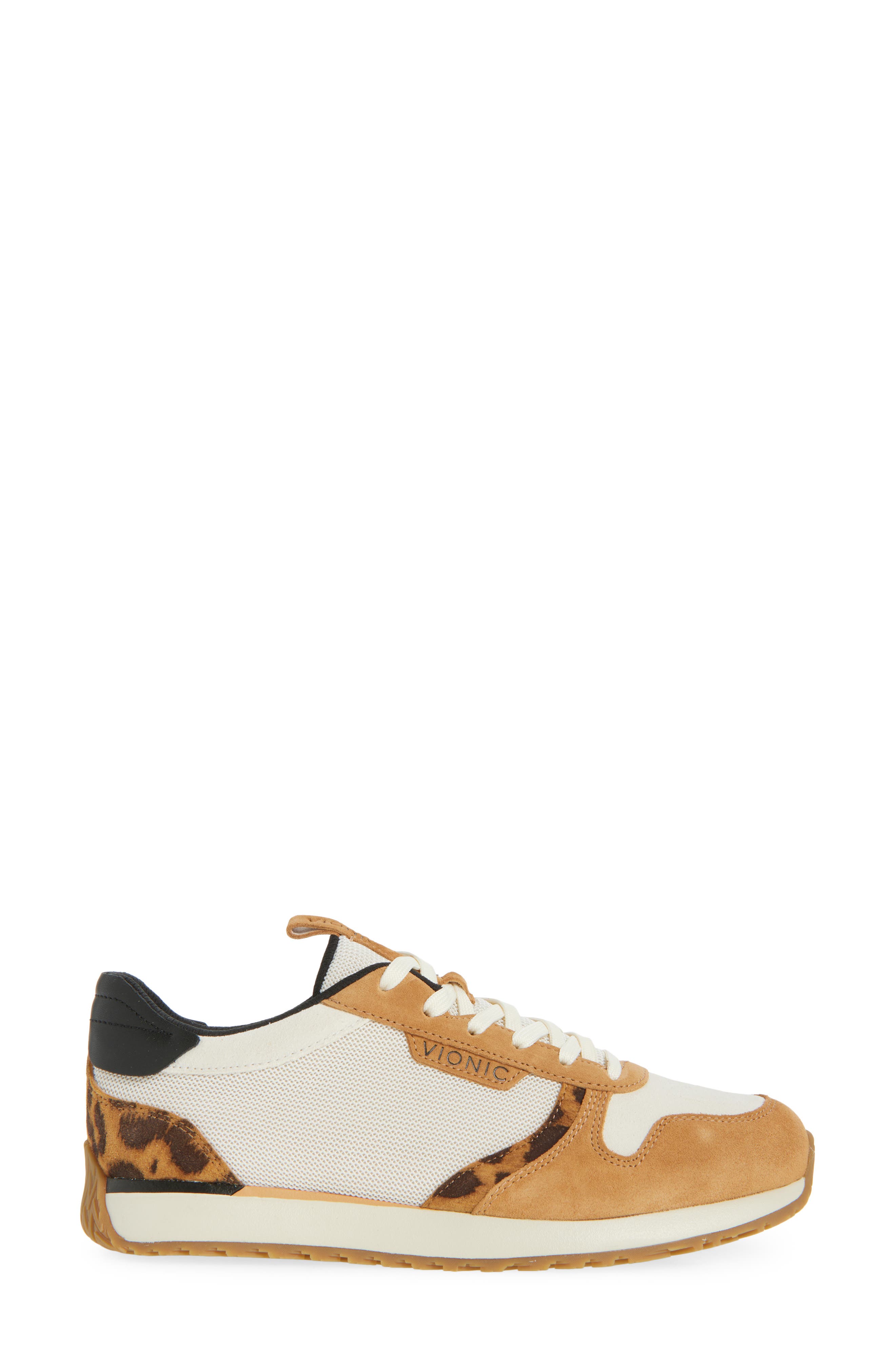 Vionic Monarch Sneaker, Alternate, color, Ivory/ Leopard