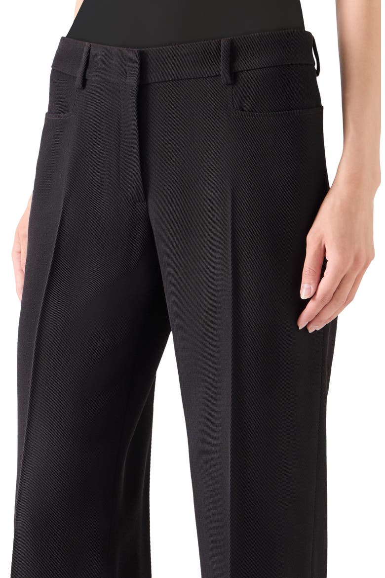 Mikka Virgin Wool Tricotine Pants, Alternate, color, BLACK