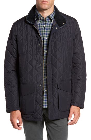 Barbour Devon Quilted Jacket In Blue