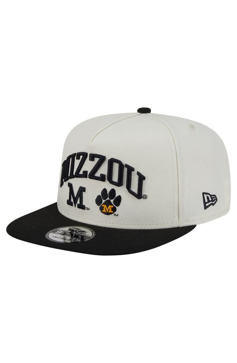 New Era Men's New Era White Missouri Tigers Collegiate 9FIFTY A-Frame Snapback Hat, Main, color, White