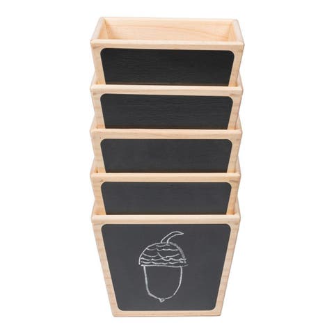 Wooden Sorting Pots - Set of 5