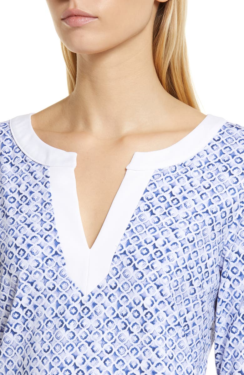 Tommy Bahama Aubrey Tile Print Tunic Dress, Alternate, color,