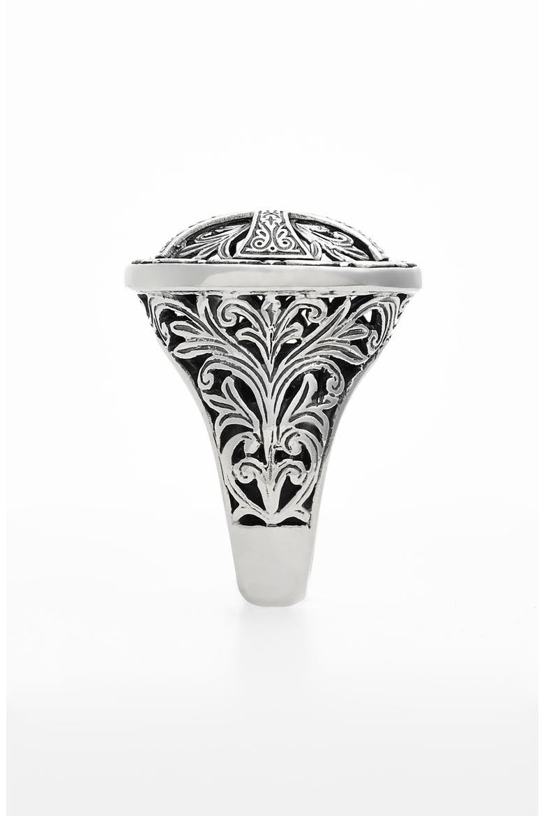 'Classics' Cross Dome Ring, Alternate, color, SILVER