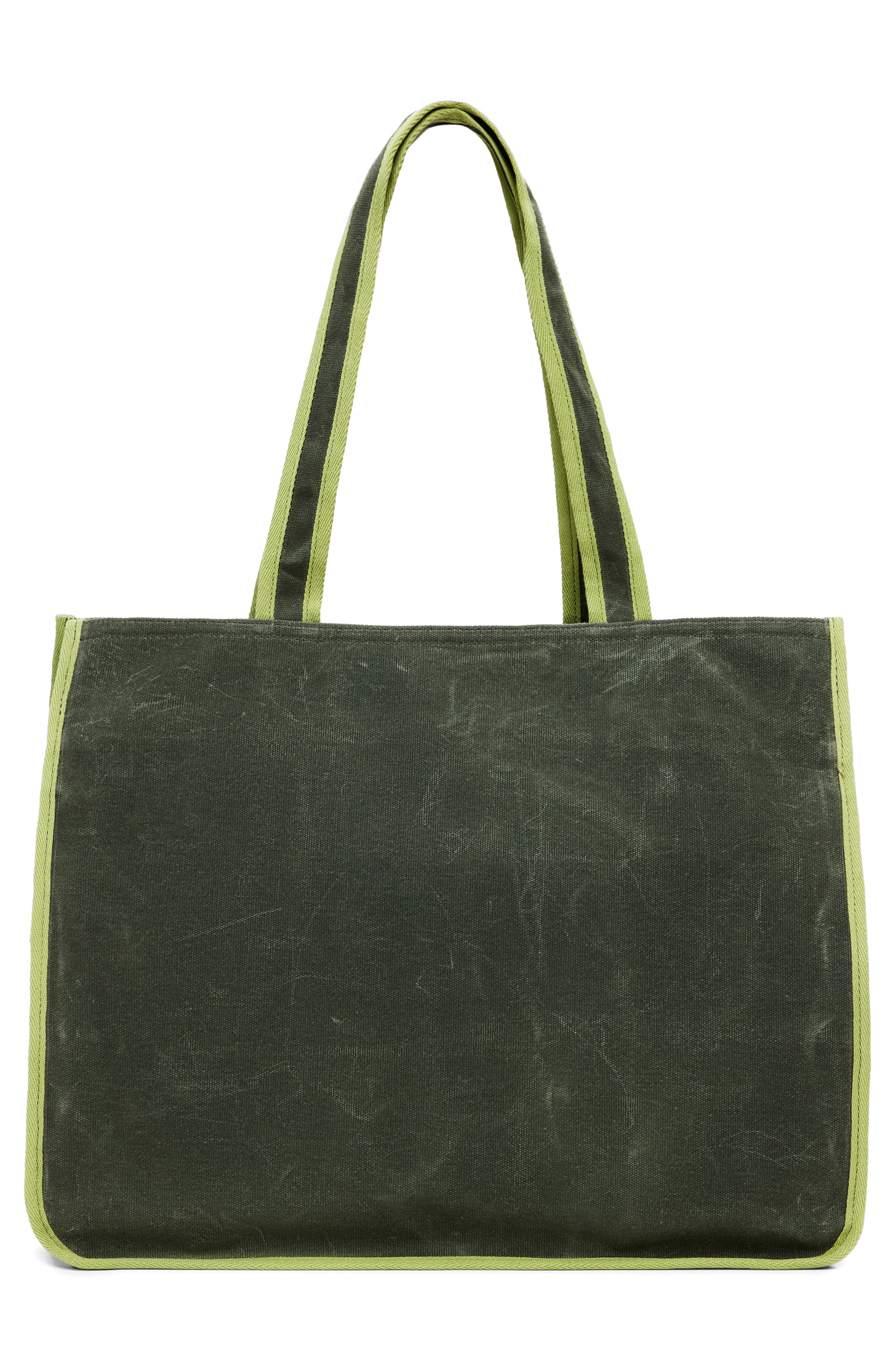 Desigual Canvas Shopping Bag, Alternate, color, Khaki