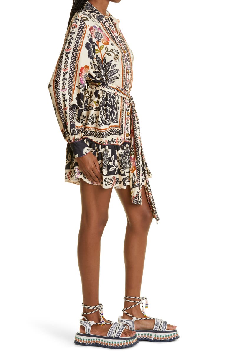 FARM Rio Romantic Garden Long Sleeve Shirtdress, Alternate, color,