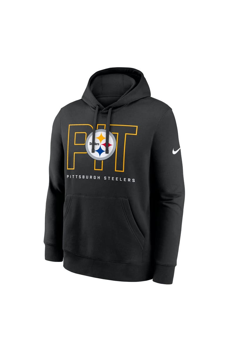 Nike Men's Nike Black Pittsburgh Steelers Busted Play Club Fleece Pullover Hoodie, Alternate, color, Black