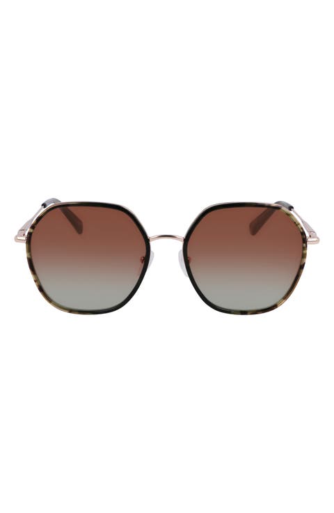 Roseau 58mm Gradient Rectangular Sunglasses
