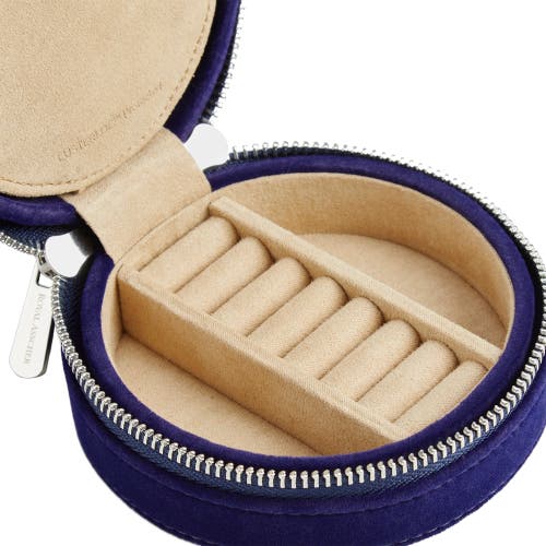 Wolf Royal Asscher Round Jewelry Zip Case In Blue