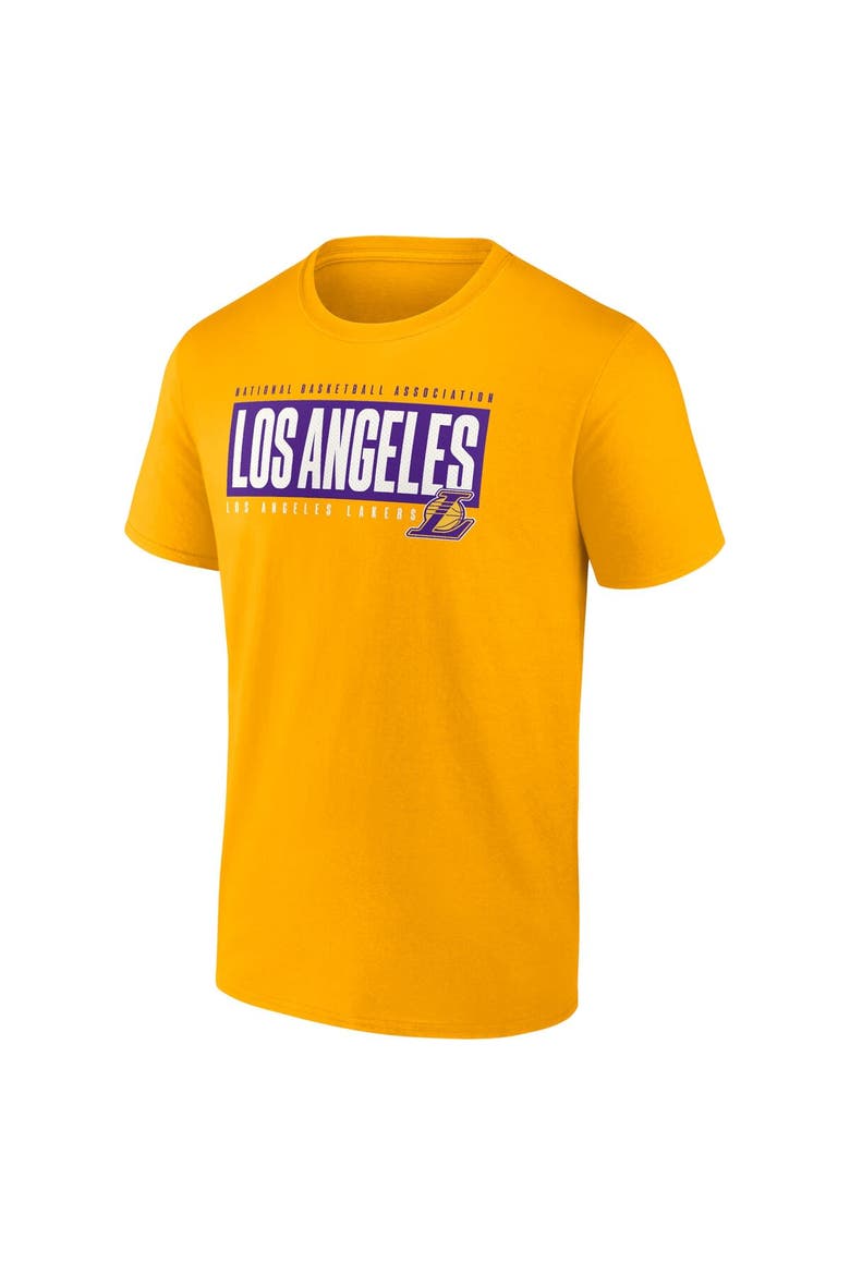 Men's Fanatics Branded Gold Los Angeles Lakers Box Out T-Shirt, Alternate, color, Gold