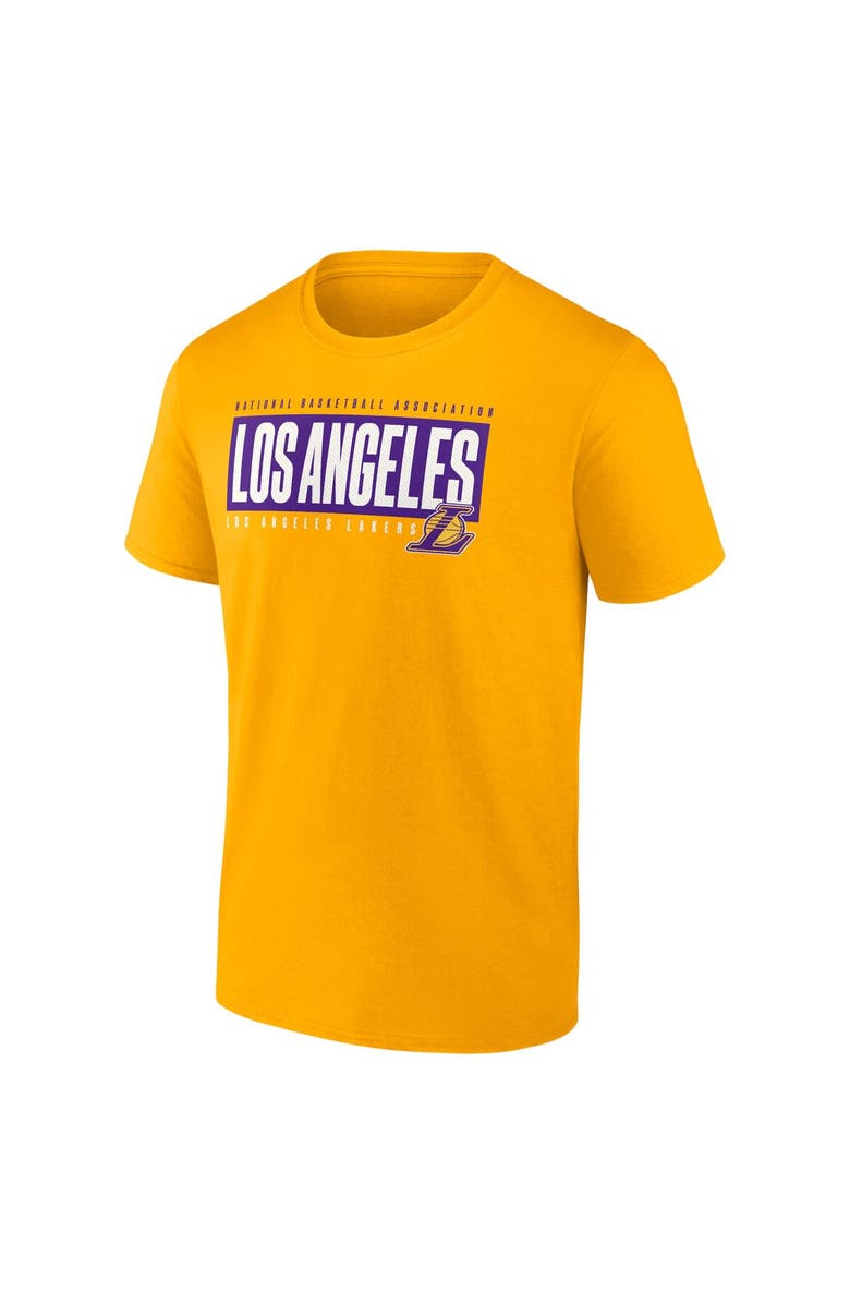 FANATICS Men's Fanatics Branded Gold Los Angeles Lakers Box Out T-Shirt, Alternate, color, 