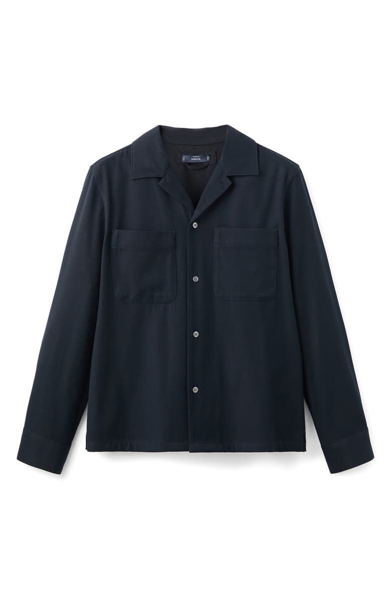 MANGO Regular Fit Overshirt, Alternate, color, Dark Navy