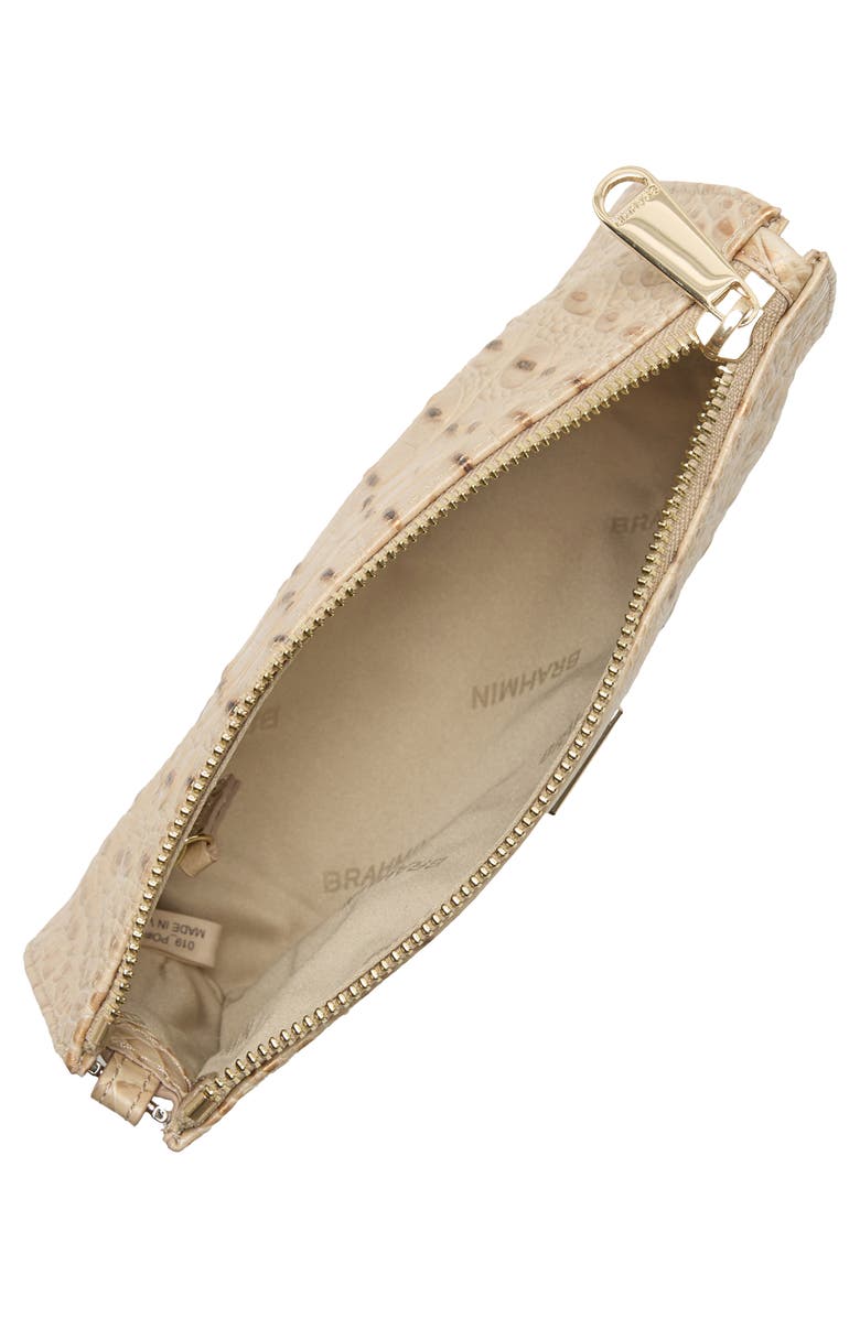 Brahmin Adia Croc Embossed Leather Wristlet, Alternate, color, 