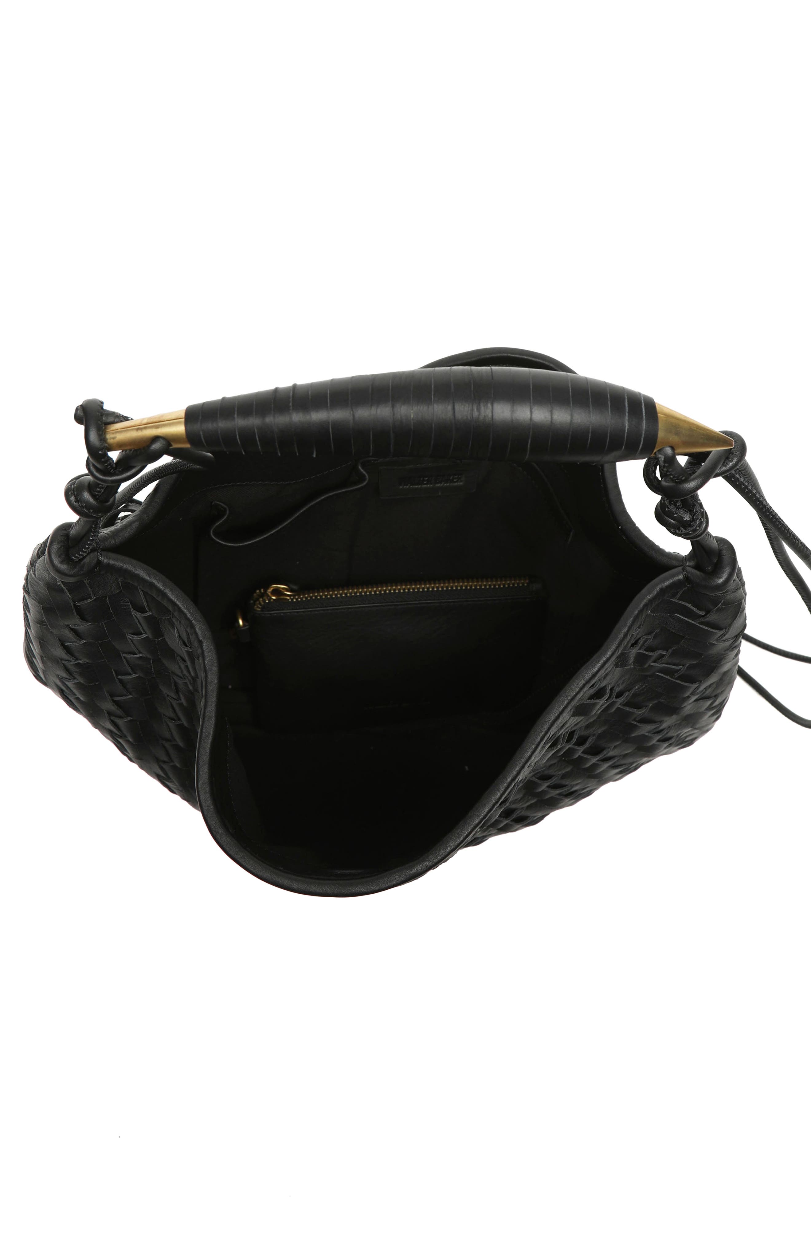 Walter Baker Hazel Woven Hobo Bag, Alternate, color, Black