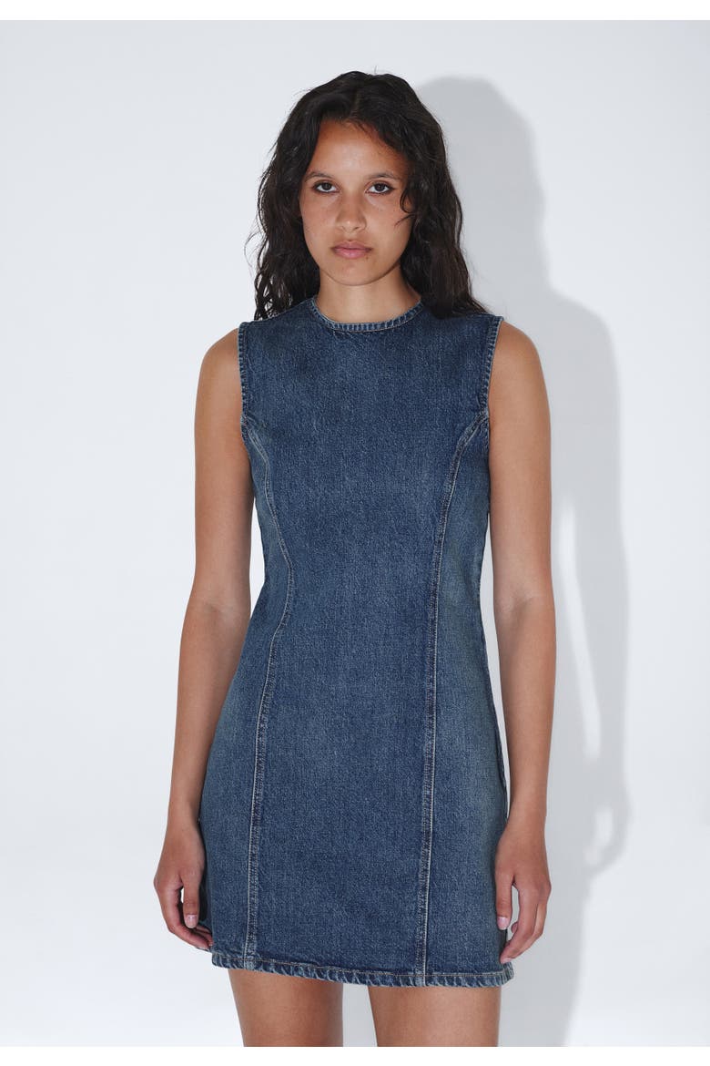 Calista Dress, Alternate, color, Bay Dark Used Vintage