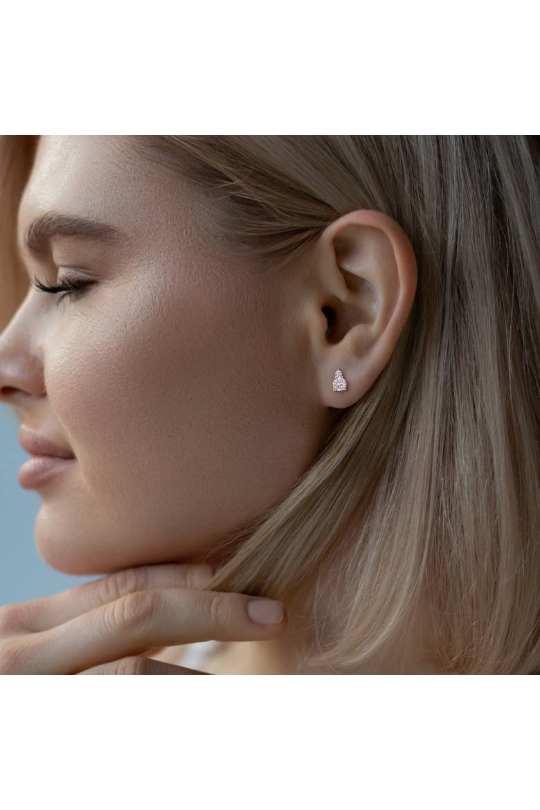 Lab-Grown Diamond Two-Stone Stud Earrings, Alternate, color, Sterling Silver