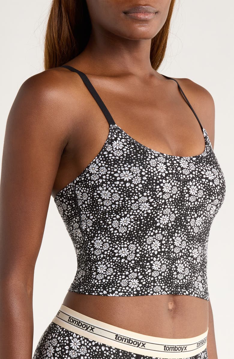 TomboyX Longline Bra Top, Alternate, color, Modal Petal Pizzazz