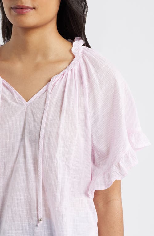 Beachlunchlounge Veronique Ruffle Tie Neck Top