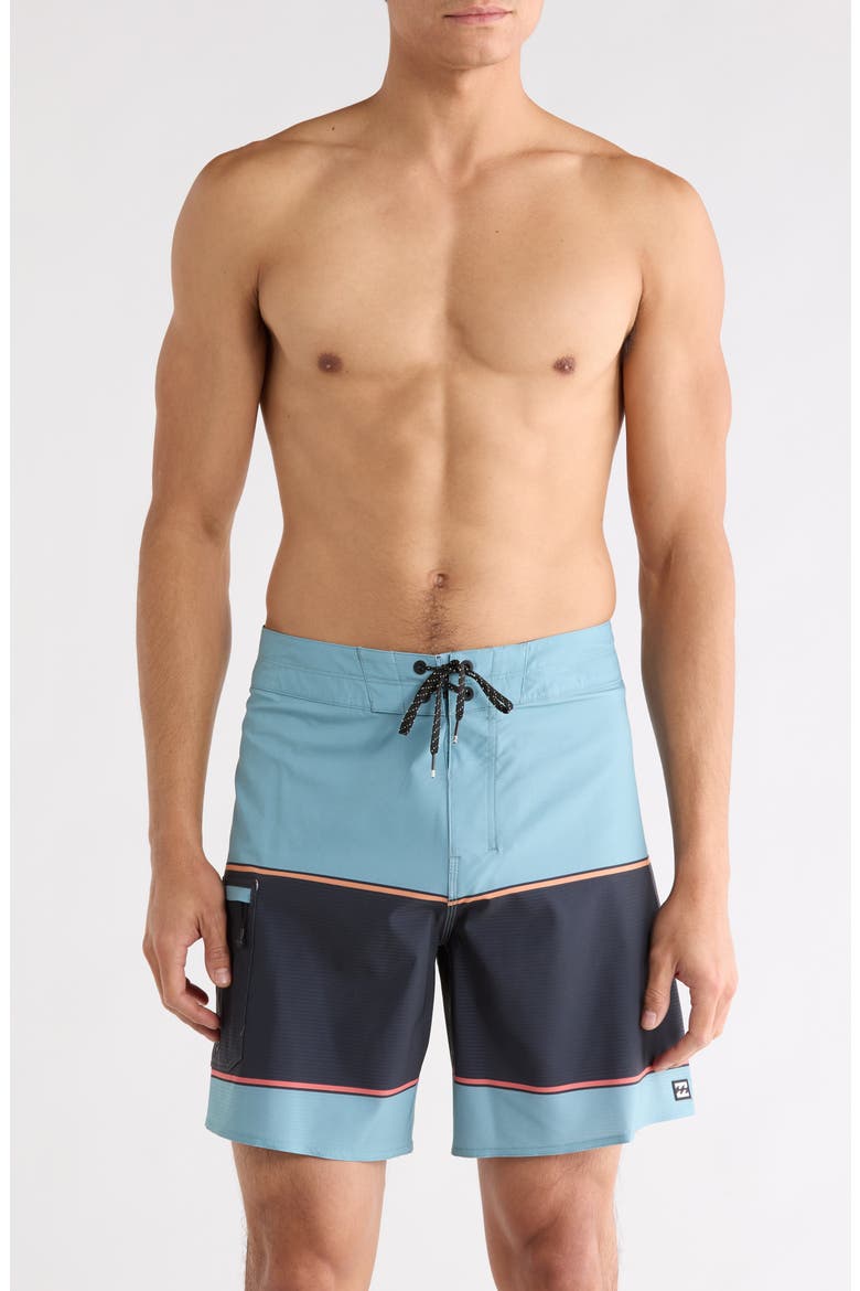 Lowers Airlite 18-Inch Board Shorts, Main, color, COOL BLUE