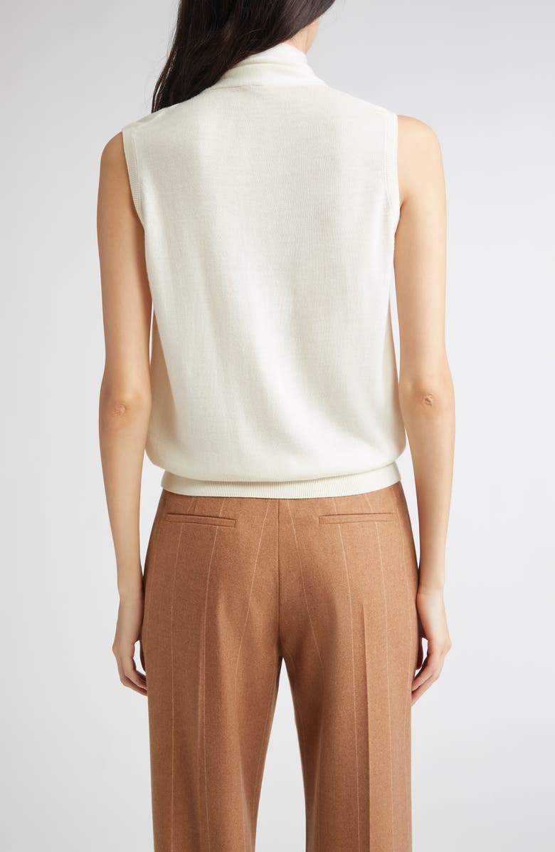 Eleventy Tie Neck Sleeveless Sweater, Alternate, color, 01 White