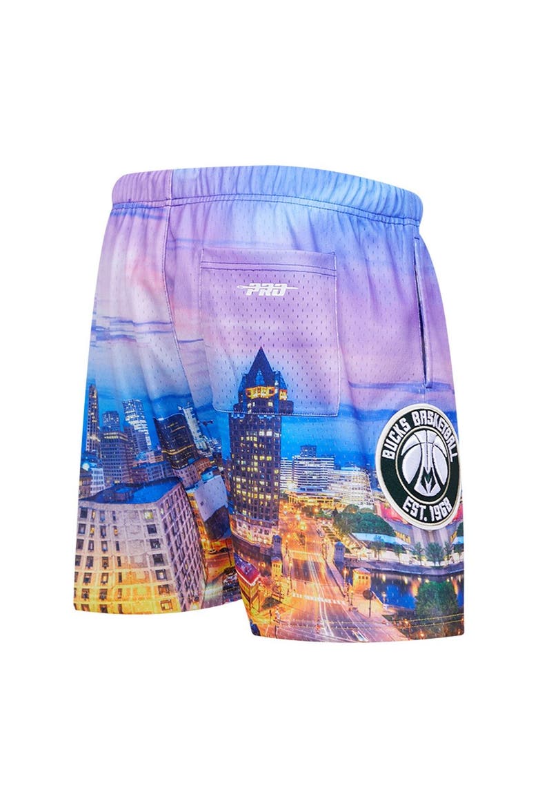 Men's Pro Standard Milwaukee Bucks Cityscape Shorts, Alternate, color, Purple