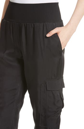 Giles Cupro Crop Cargo Joggers