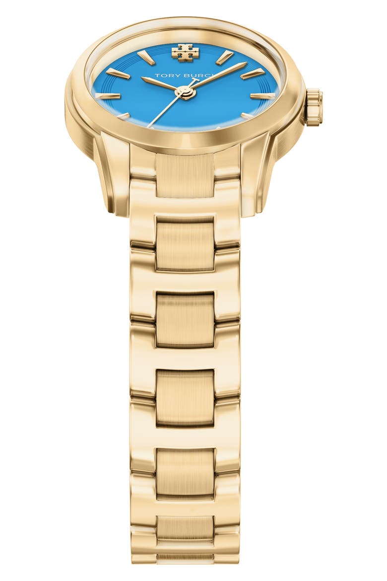The Small Miller Bracelet Watch, 28mm, Alternate, color, PALE GOLD/ BLUE