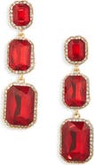 Cara Pavé Crystal Triple Drop Earrings