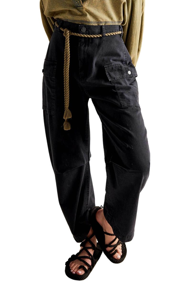 Free People Mending Heart Belted Cotton Utility Pants, Main, color, 