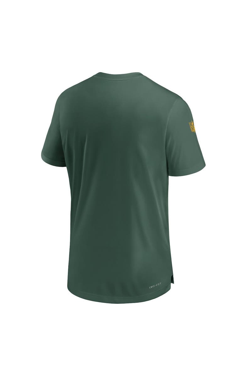 Nike Men's Nike  Green Green Bay Packers Sideline Coach Performance T-Shirt, Alternate, color, 
