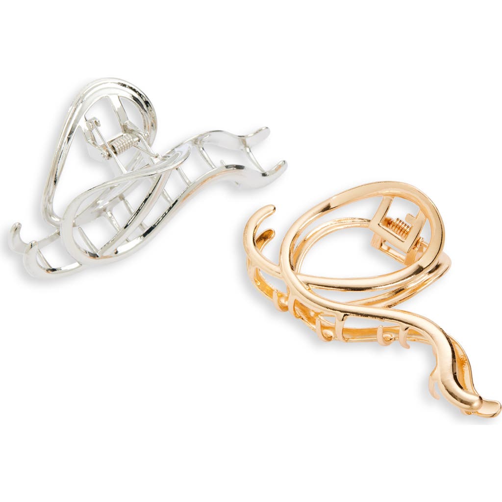 Tasha Assorted 2-pack Claw Clips In Multi