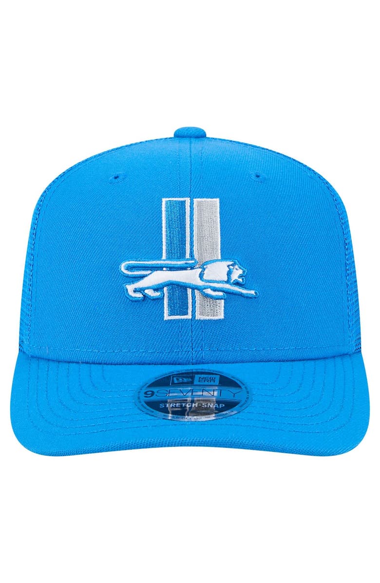 New Era Men's New Era Blue Detroit Lions Main Trucker 9SEVENTY Stretch-Snap Hat, Alternate, color, 