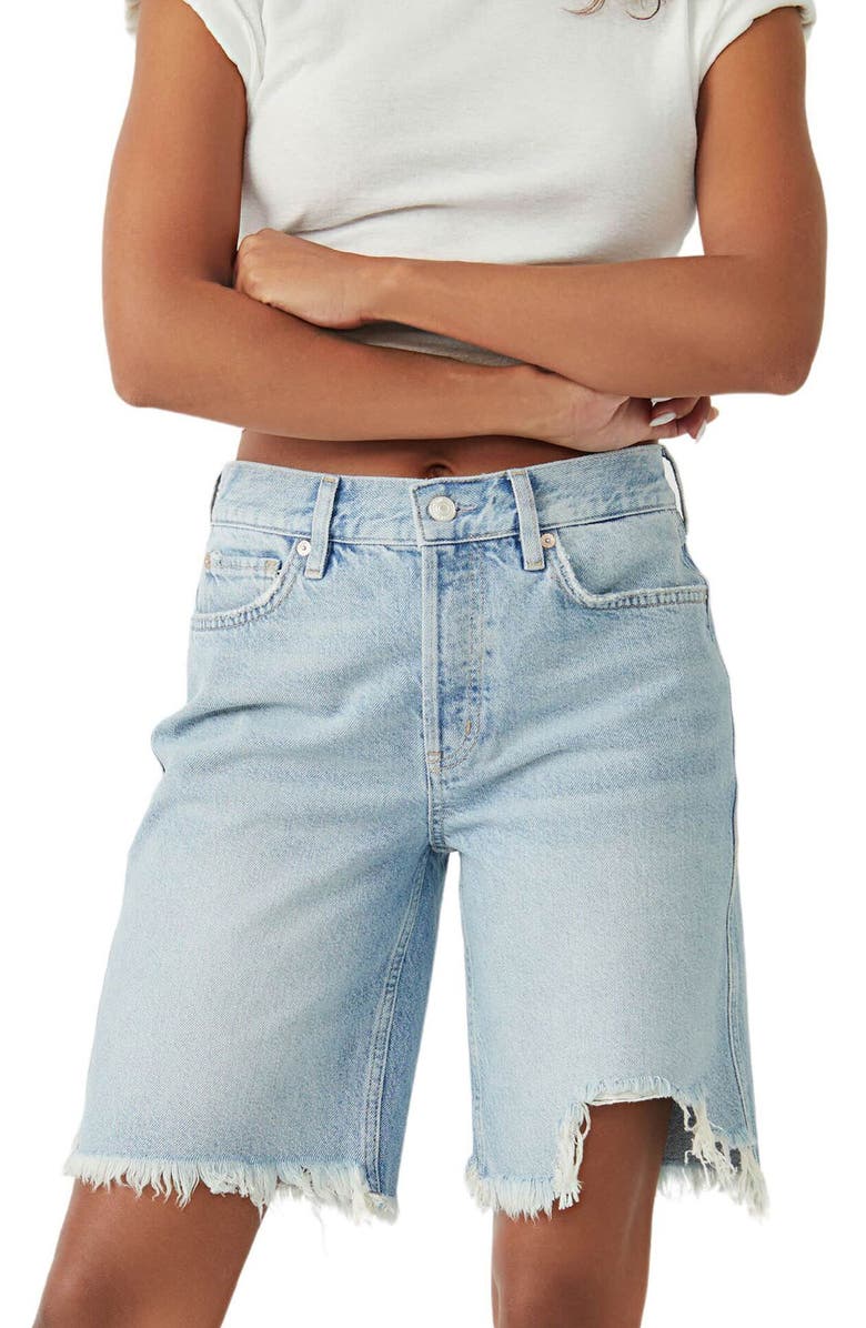 Free People Big Sur Coast Boyfriend Denim Shorts, Main, color, 