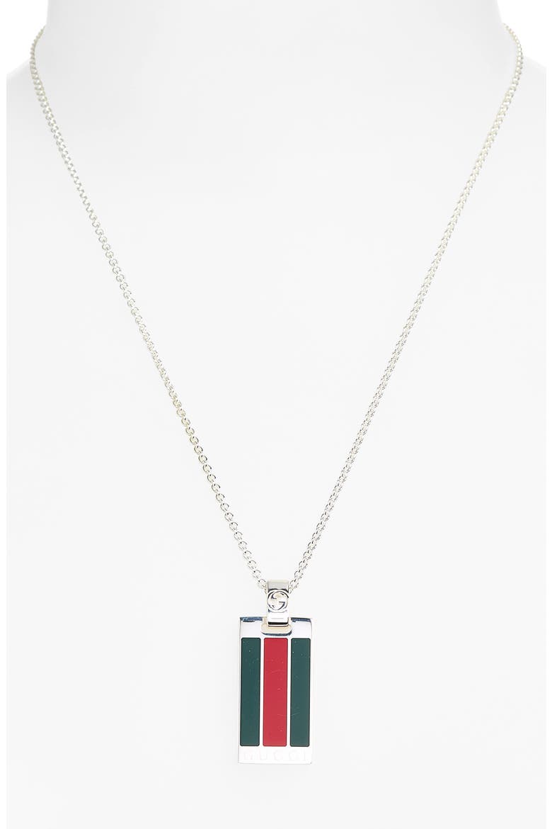 Web Pendant Necklace, Alternate, color, SILVER