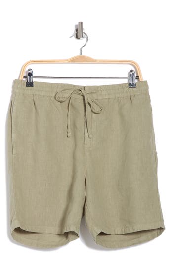 John Varvatos Daryl Drawstring Linen Blend Shorts