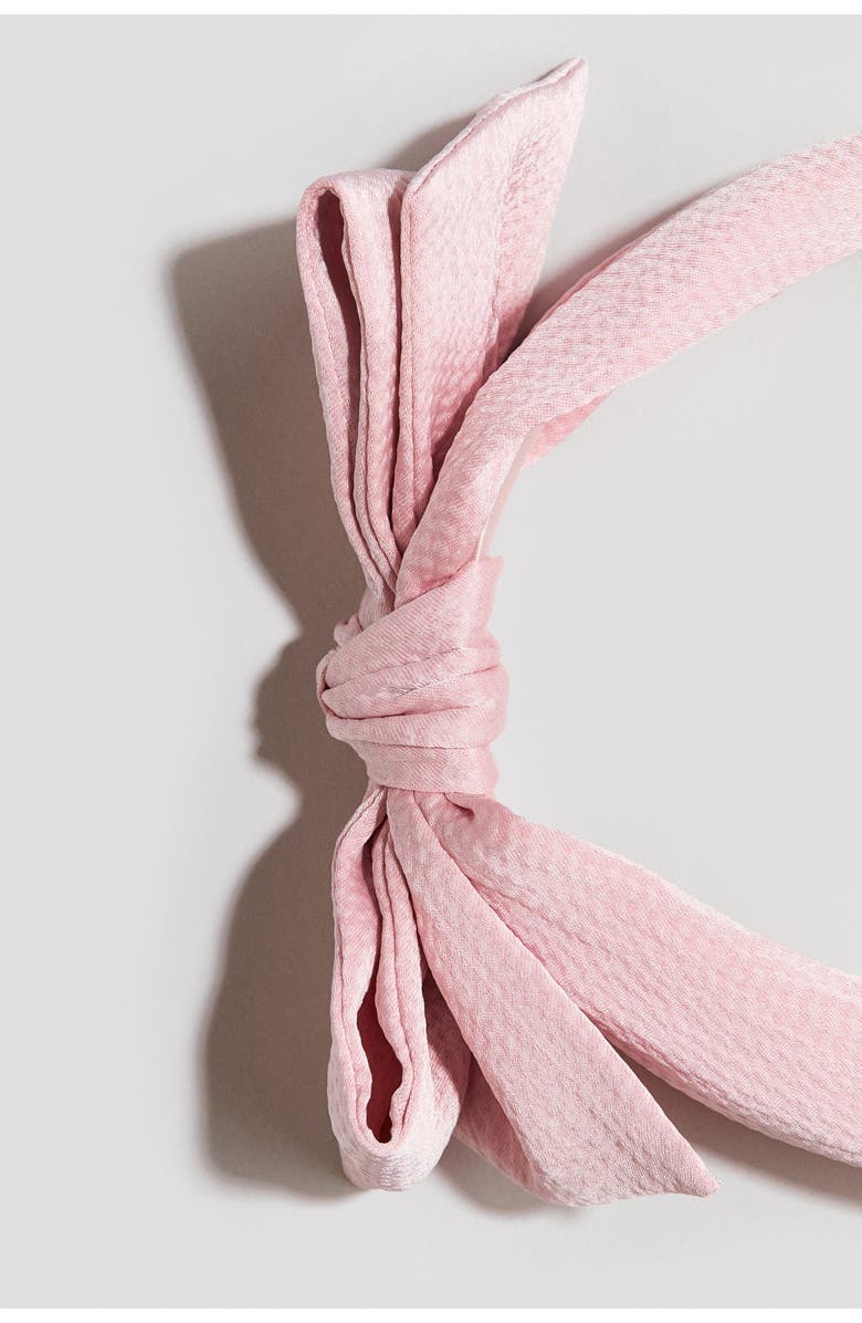 H&M Bow-detail Alice Band, Alternate, color, Light Pink