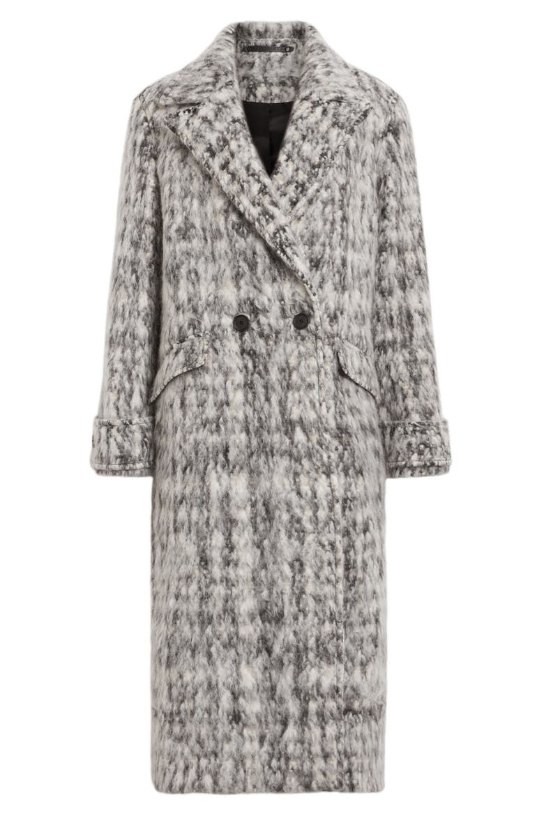Mablex Longline Coat, Alternate, color, BLACK/WHITE