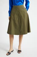 ZANKOV Louise Pleated Cotton Shorts