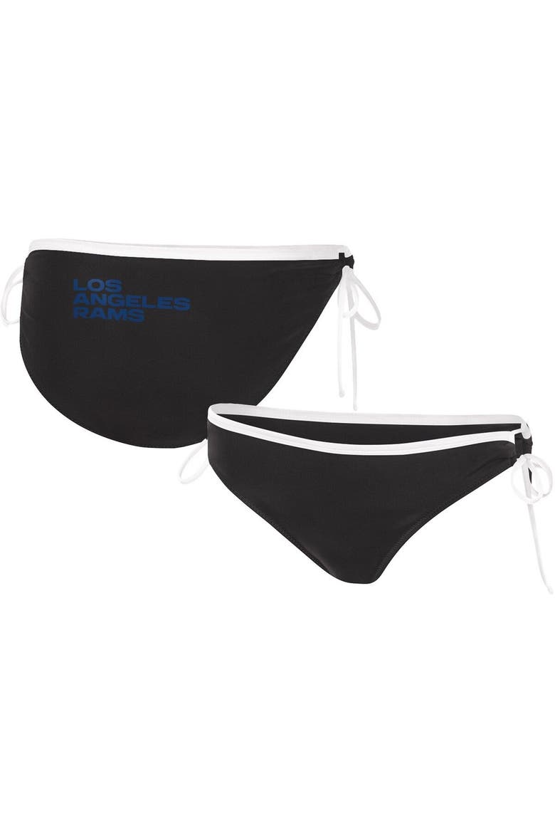 Women's G-III 4Her by Carl Banks Black Los Angeles Rams Perfect Match Bikini Bottom, Main, color, Black